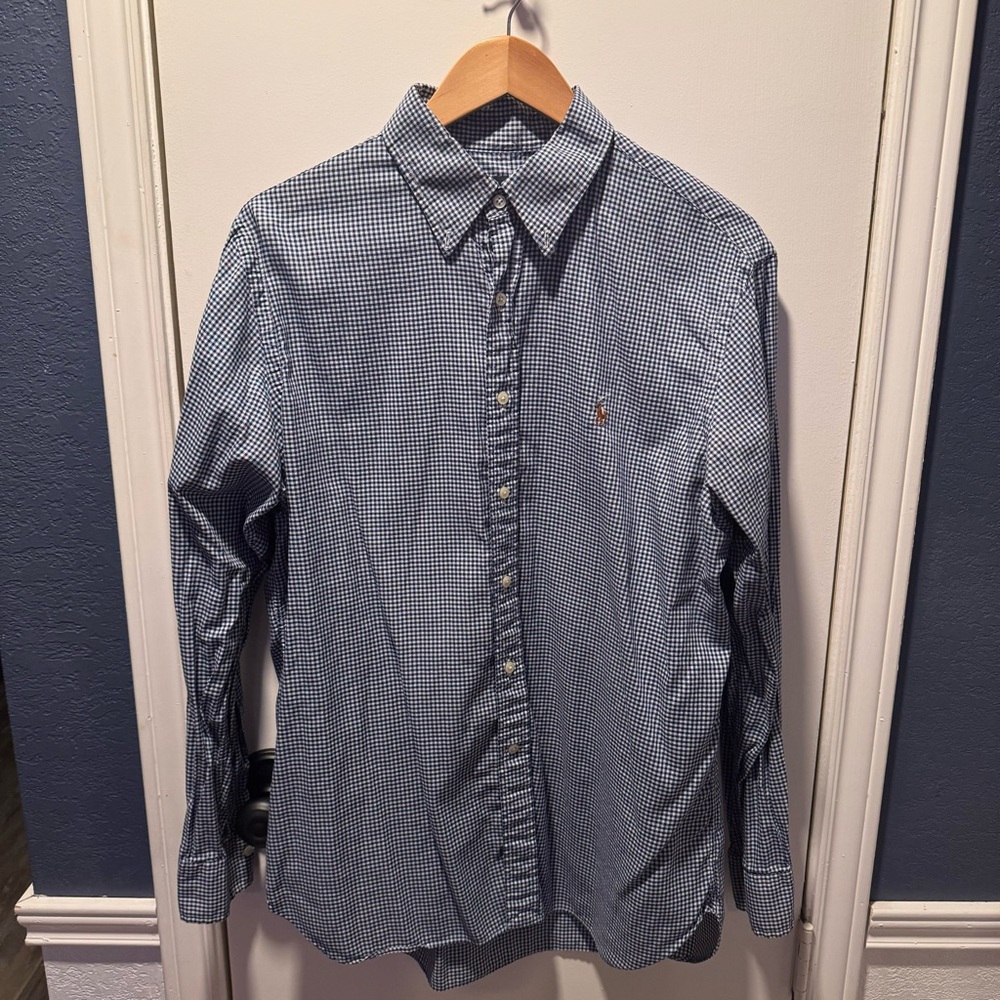 Polo by Ralph Lauren Men's Blue Checkered Shirt